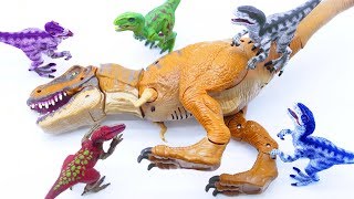 Trex Get Surround by Raptor Pack IRex and Trex Play Ball  Toys Play Time [upl. by Bijan]