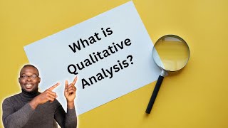 What is Qualitative Analysis [upl. by Britni]