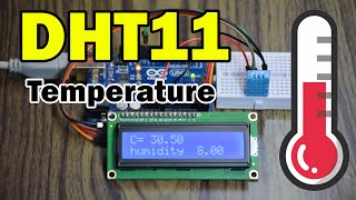 DHT11 Temperature and humidity sensor using Arduino with LCD display Temperature  dht11 [upl. by Mauralia473]