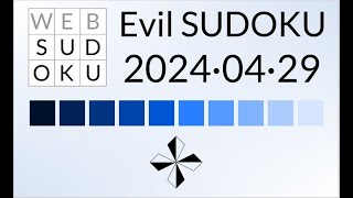 Sudoku Evil Apr 29 2024 [upl. by Smiley]