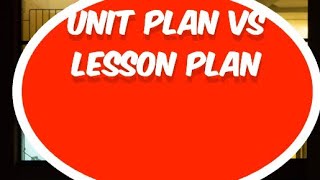 Difference between Lesson Plan and Unit Plan  BEdPedagogy [upl. by Ransell]