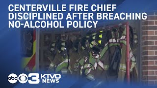 Centerville fire chief disciplined after breaching noalcohol policy [upl. by Florencia704]