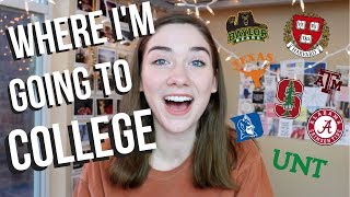 COLLEGE DECISION REVEAL  WHERE IM GOING TO COLLEGE [upl. by Htez]