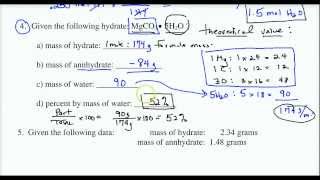 Hydrate worksheet Lecture [upl. by Sylvanus]