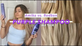 AMIKA vs REDKEN The BEST purple shampoo [upl. by Daraj]