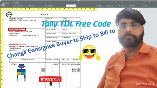 Tally TDL Free Code Change Consignee Buyer to Ship to Bill to  anuragtiwari7149 [upl. by Yltneb55]