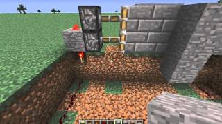 Minecraft tutorial  Easy and compact piston door with buttons [upl. by Llehsar546]