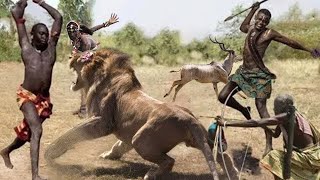 Africa Conflict Maasai Warrior Takes Weapons To Chase The Fierce Lion Successfully Rescue Poor Kudu [upl. by Venuti]