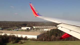 Southwest landing BWI Runway 33L [upl. by Nertie]