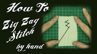 ZIG ZAG STITCH by Hand Tutorial  Alices Bear Shop [upl. by Eldin631]