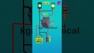 12v battery light flashing circuit without ic circuit shorts [upl. by Garris]