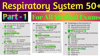 Respiratory System 50 Questions amp Answers  One word [upl. by Savell]