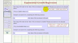 Ex Exponential Growth Regression Model Investment Account [upl. by Nylidnarb]