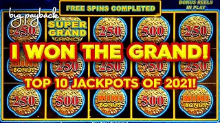 WINNING THE GRAND Top 10 MOST EXCITING Slot Jackpots 2021  THIS IS WHY WE WATCH [upl. by Lattie]