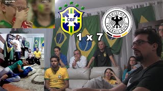 Brasil 1 x 7 Alemanha  reação da galera  quotmelhoresquot momentos [upl. by Woodford]