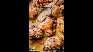 Creamy Chicken Fricassee  French Chicken Stew Recipe [upl. by Assiren]