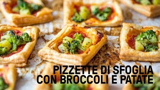 Pizzette di sfoglia con broccoli e patate [upl. by Aubine]