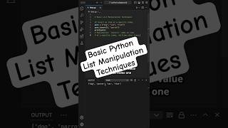 Basic Python List Manipulation Techniques [upl. by Harwin]