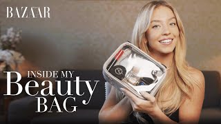 Sydney Sweeney Inside my beauty bag  Bazaar UK [upl. by Iveksarap]