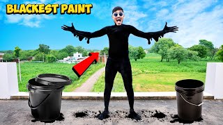 I Painted Myself in Blackest Paint  दुनिया का सबसे काला पेंट😱 Funny Public Reaction [upl. by Pittman]