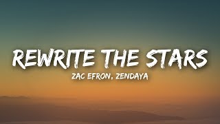 Zac Efron Zendaya  Rewrite The Stars Lyrics  Lyrics Video  YouTube Music [upl. by Annorah]