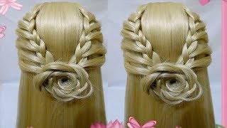 peinados recogidos faciles para cabello largo bonitos y rapidos con trenzas para chicas [upl. by Deacon824]