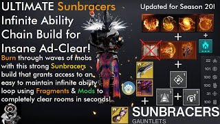 Destiny 2 The ULTIMATE Sunbracers Infinite Ability Chain Build for AdClear Full Build Breakdown [upl. by Eimac923]