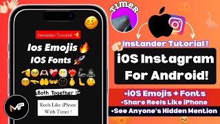 iOS Emojis  iOS Fonts  Reel Share Like iOS On Android Instagram😬 [upl. by Marsh897]