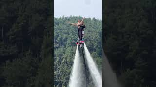 Flyboard montage  water jetpack water world this is to high shorts [upl. by Darraj644]