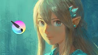 Speedpainting Timelapse Krita 51  Sara of OpenGameArt [upl. by Onailerua]