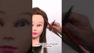 ✂️ Técnicas de corte de cabello en ángulo de 135 grados para producir más movimiento  Curso [upl. by Sinnard]