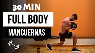 🔥Rutina con mancuernas FULL BODY🔥 rutina cuerpo completo con pesas  ganar masa muscular en casa [upl. by Bail]