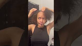 slick back no slick talk 💆🏻‍♀️ explorepage smallyoutuber naturalhairstyles naturalhairjunkies [upl. by Sucramad35]