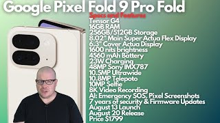 Google Pixel 9 Pro Fold Official Specs are Super Impressive [upl. by Abla]