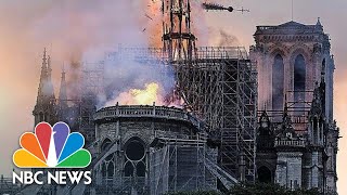 Watch Live Paris Notre Dame Cathedral Engulfed In Flames  NBC News [upl. by Lowis]