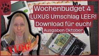 SPAREN Wochenabschluss 4 Oktoberbudget 😨 Urlaub amp NEU für EUCH umschlagmethode budgetplanung vlog [upl. by Bywoods]