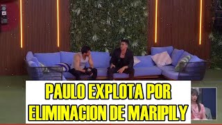 PAULO EXPLOTA POR ELIMINACION DE MARIPILY TODO SE SALE DE CONTROL LA CASA DE LOS FAMOSOS 4 EN VIVO [upl. by Atsahs]