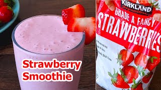 Strawberry Smoothie  How To Make a Strawberry Banana Smoothie [upl. by Eihpos]