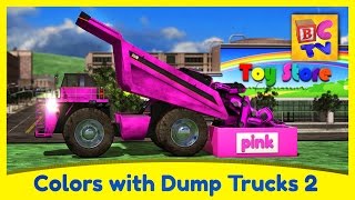 Learn Colors with Dump Trucks Part 2  Educational Video for Kids by Brain Candy TV [upl. by Ecad987]