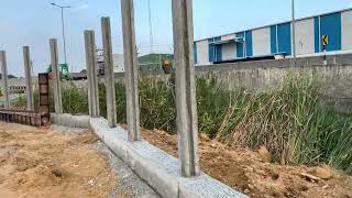 Precast Compound Wall with Plinth Beam and Pile Foundation [upl. by Nagle453]