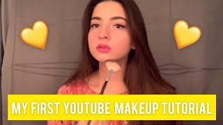 MY FIRST EVER MAKEUP TUTORIAL ON YOUTUBE [upl. by Inahc796]