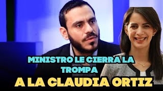 EL MINISTRO DE SALUD DEJA CALLADA A CLAUDIA ORTIZ [upl. by Vookles485]