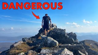 Hiking On An EXPOSED RIDGE In The Scottish Mountains [upl. by Aivatnuhs]