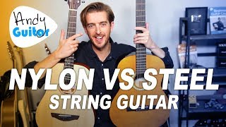 Nylon String VS Steel String acoustic guitar  Which is right for beginners [upl. by Sonitnatsnok275]