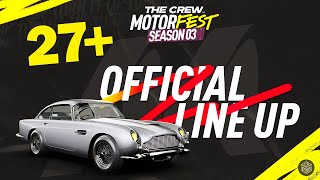 MORE THAN 27 CARS ADDED TO MOTORFEST Season 3 Vehicle Lineup [upl. by Bouldon312]