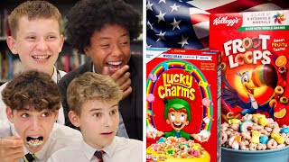 British Highschoolers try American Cereal for the first time [upl. by Laved]