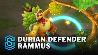 Durian Defender Rammus Skin Spotlight  PreRelease  PBE Preview  League of Legends [upl. by Gimble171]