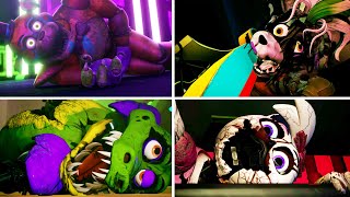 FNAF Security Breach ALL Animatronics DESTRUCTIONS FIVE NIGHTS AT FREDDYS SECURITY BREACH [upl. by Nica]