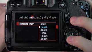 How To Change Metering Timer On Canon 70D Camera [upl. by Eveineg439]