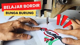 BORDIR ILUSTRASI BUNGA BURUNG BEO [upl. by Lapointe237]